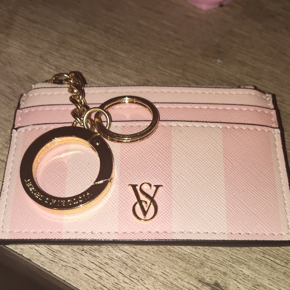 Victoria's Secret Pink and Gold Key Card Holder